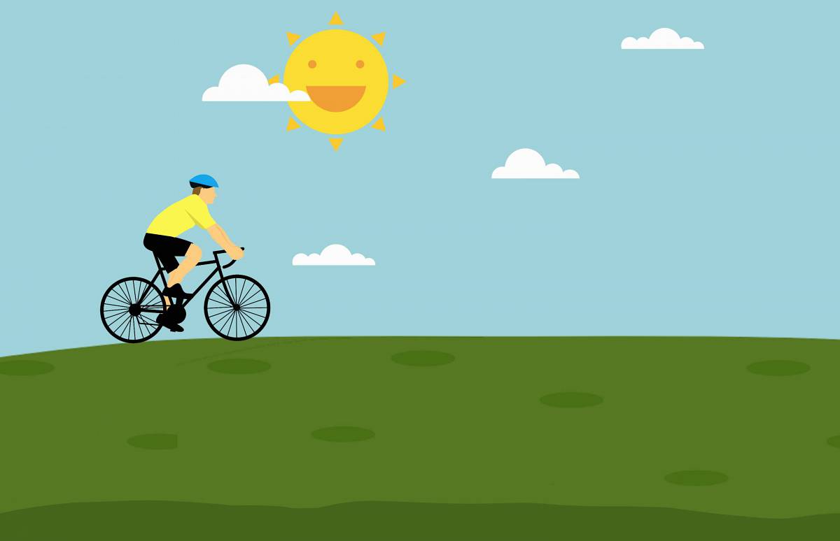   cycling  bicycle  hill  sun  morning  people 