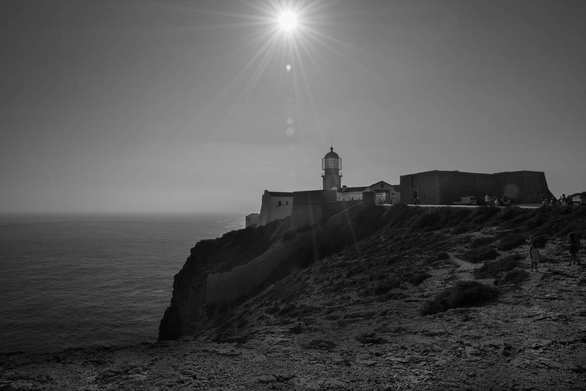   sea  coast  rock  ocean  horizon  light 
