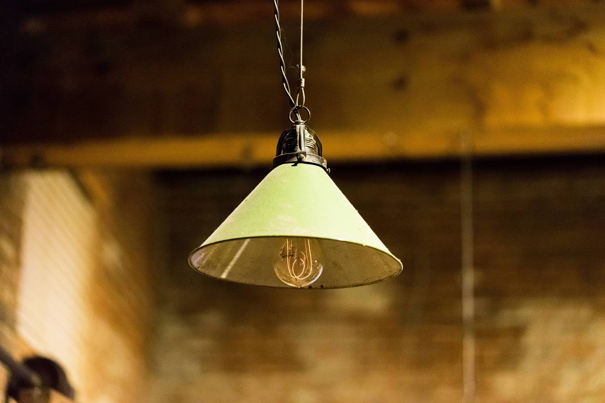   lamp  yellow  lampshade  light bulb 