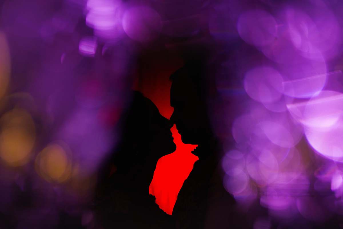 light red and green bokeh lights art