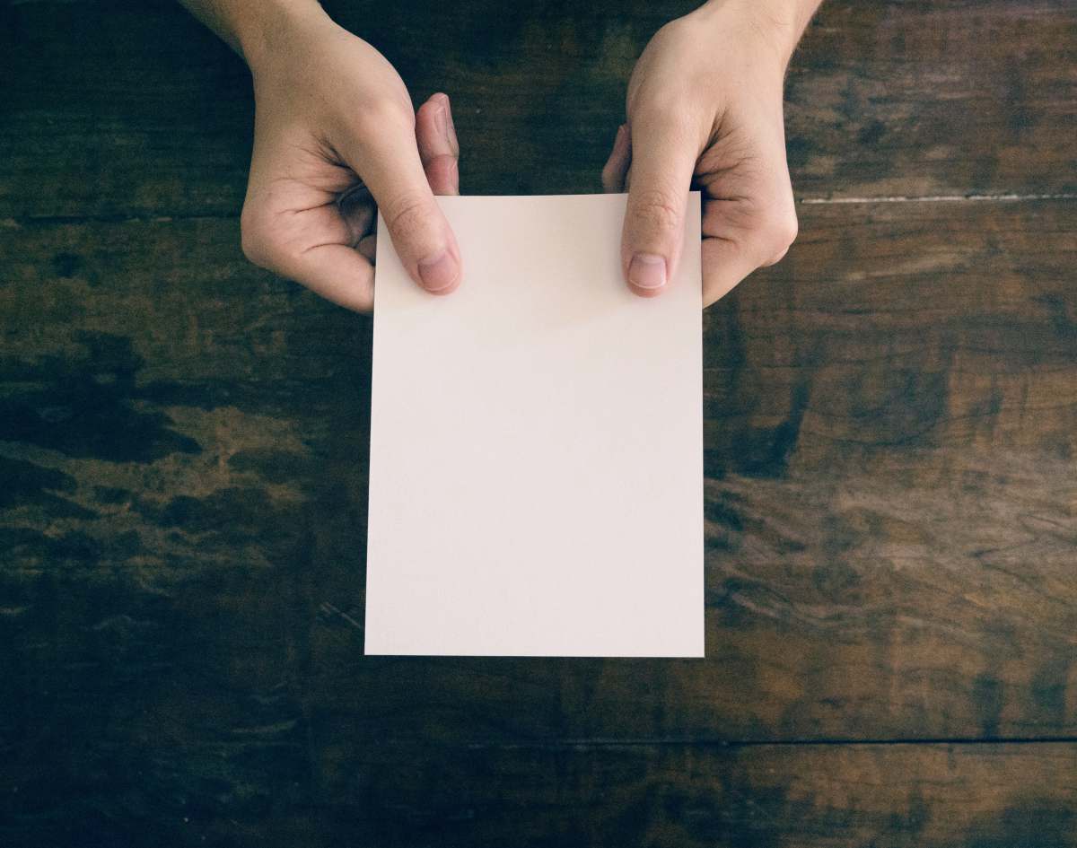 holding  blank