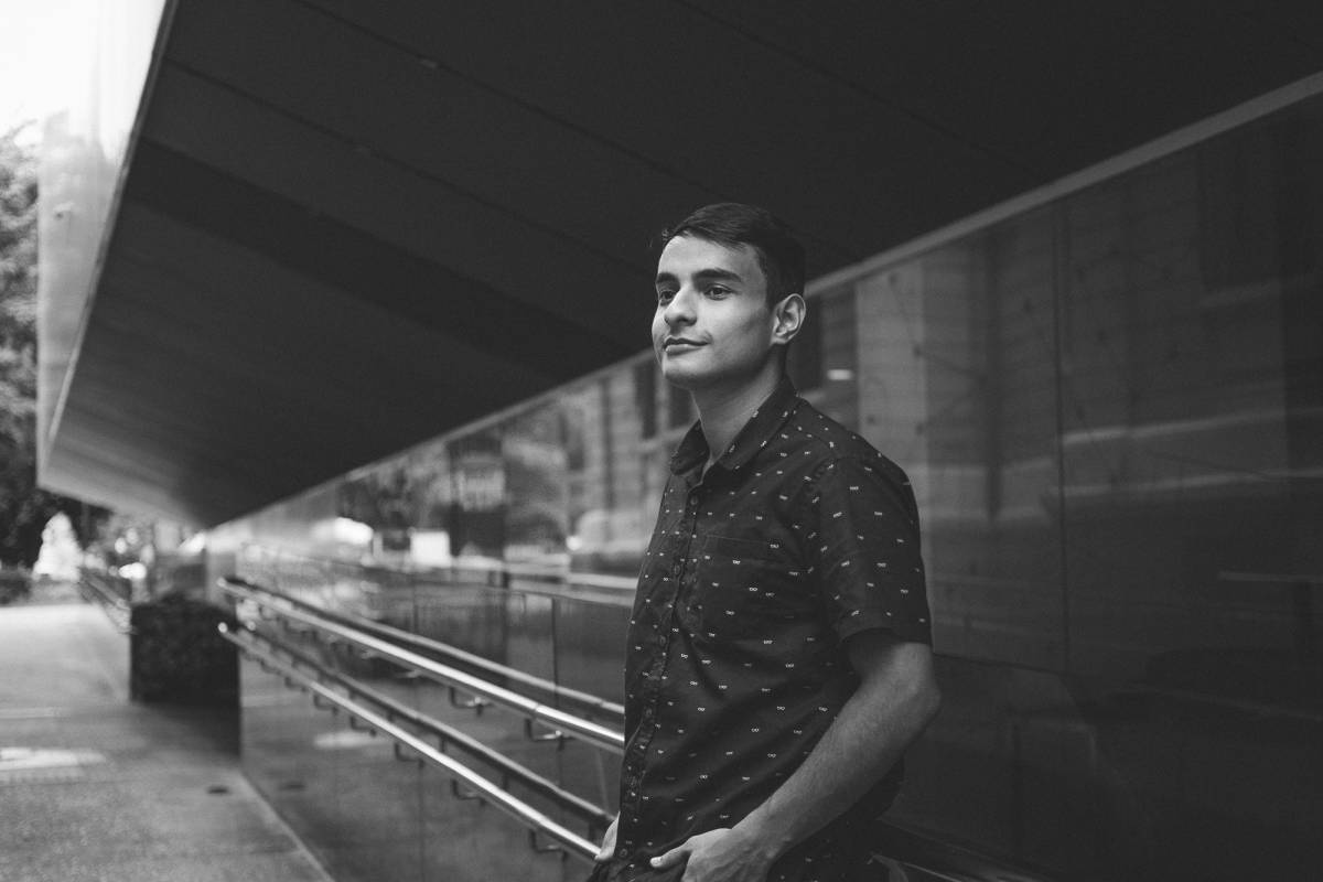   photograph  black and white  standing 