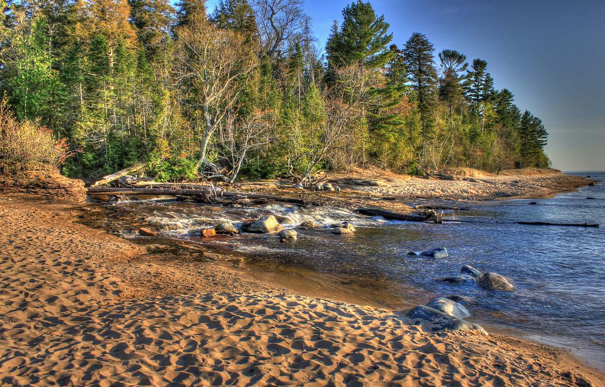 Mouth of the Hurricane River at Pictured Rocks National ...