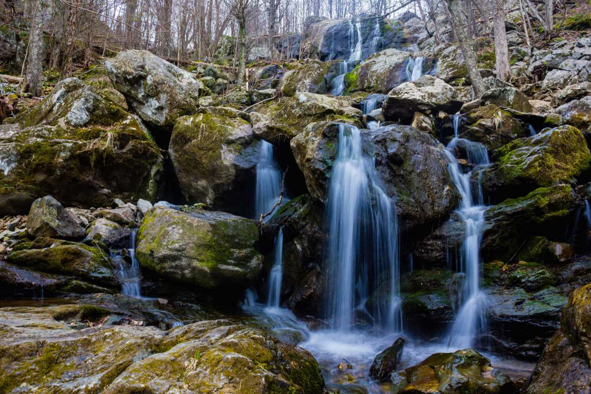 Lots of Cascading Falls at Dark Hollow Falls at Shenandoah 