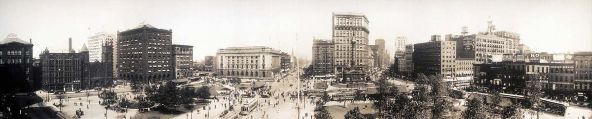 Skyline of Cleveland Square in 1912, Ohio image - Free 