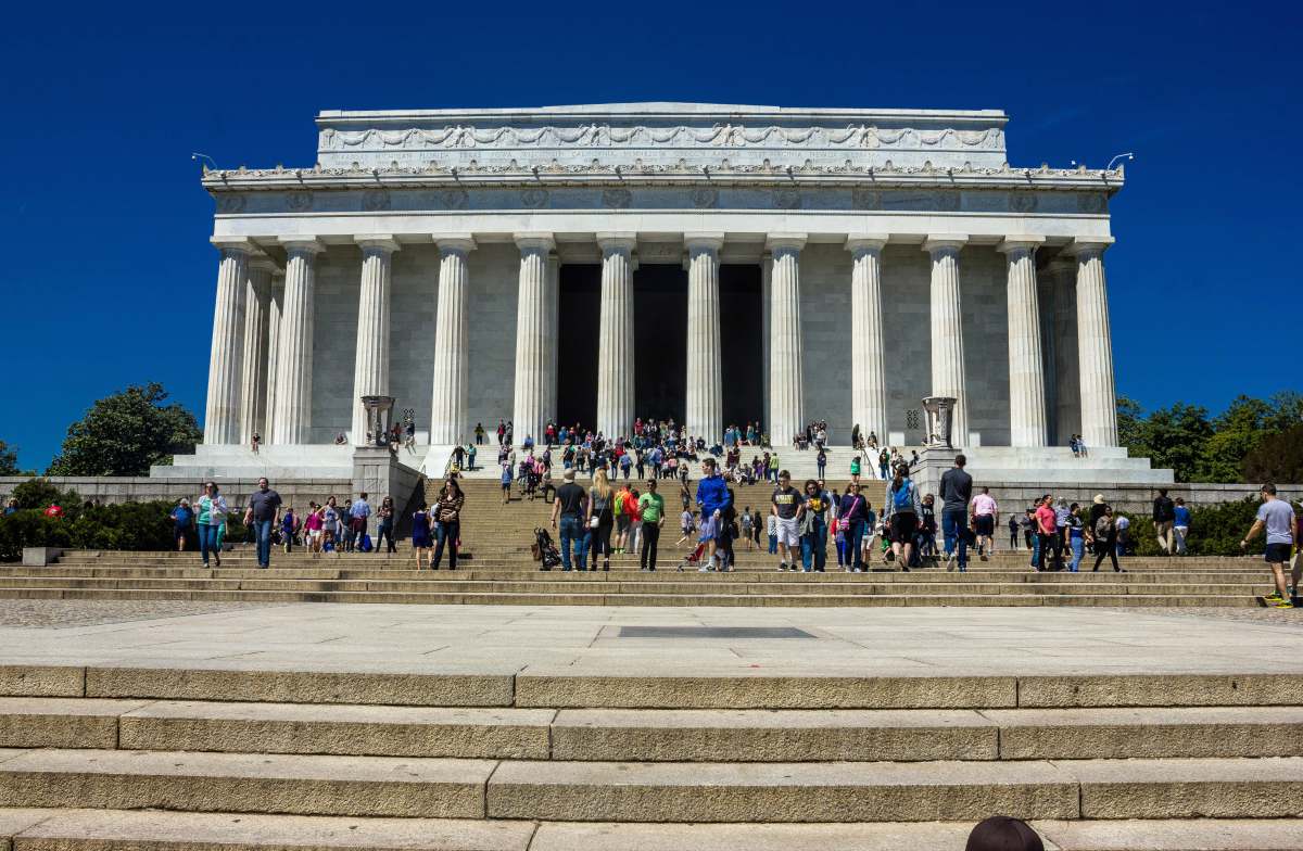 Steps of the Lincoln Memorial in Washington DC image 
