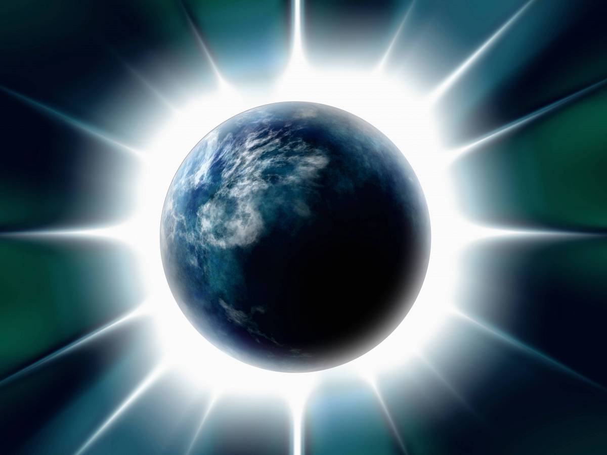   light  star  blue  circle  outer space 