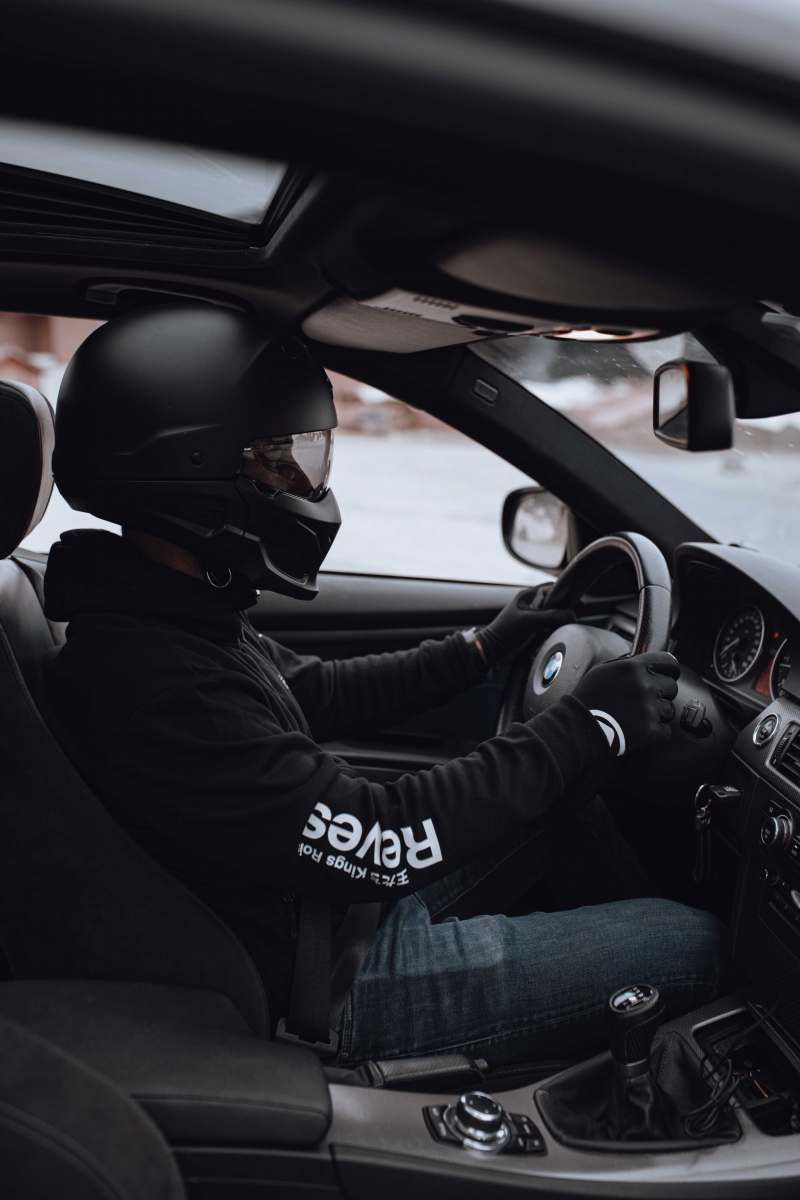 Man In Black Jacket Driving Car Image Free Photo