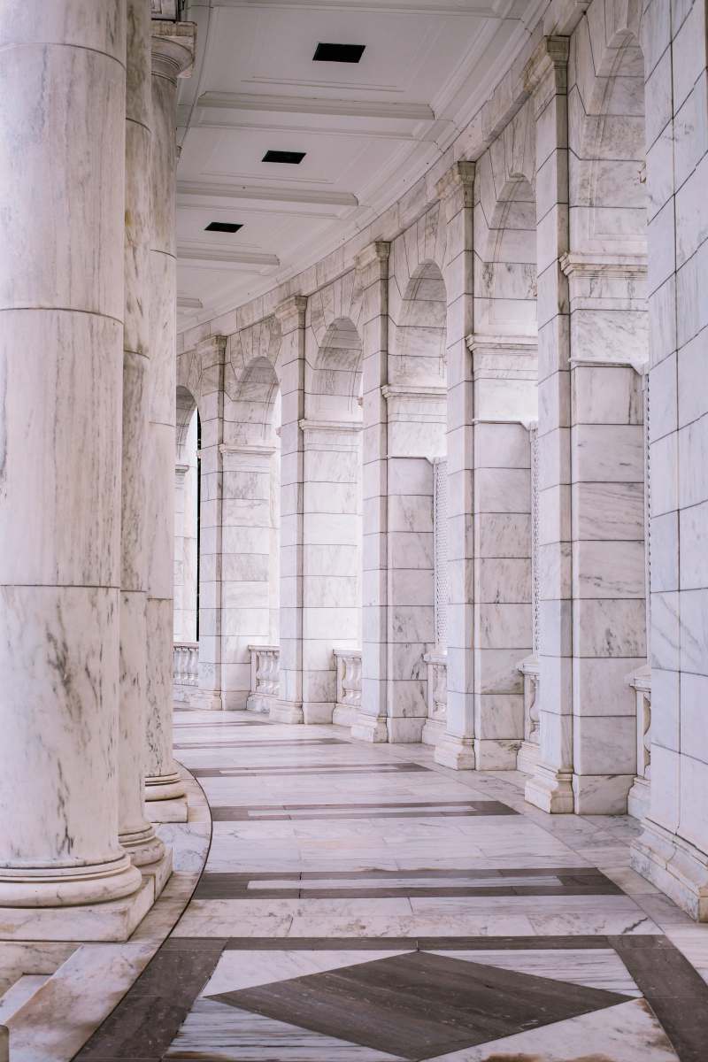 architecture white concrete building hallway 