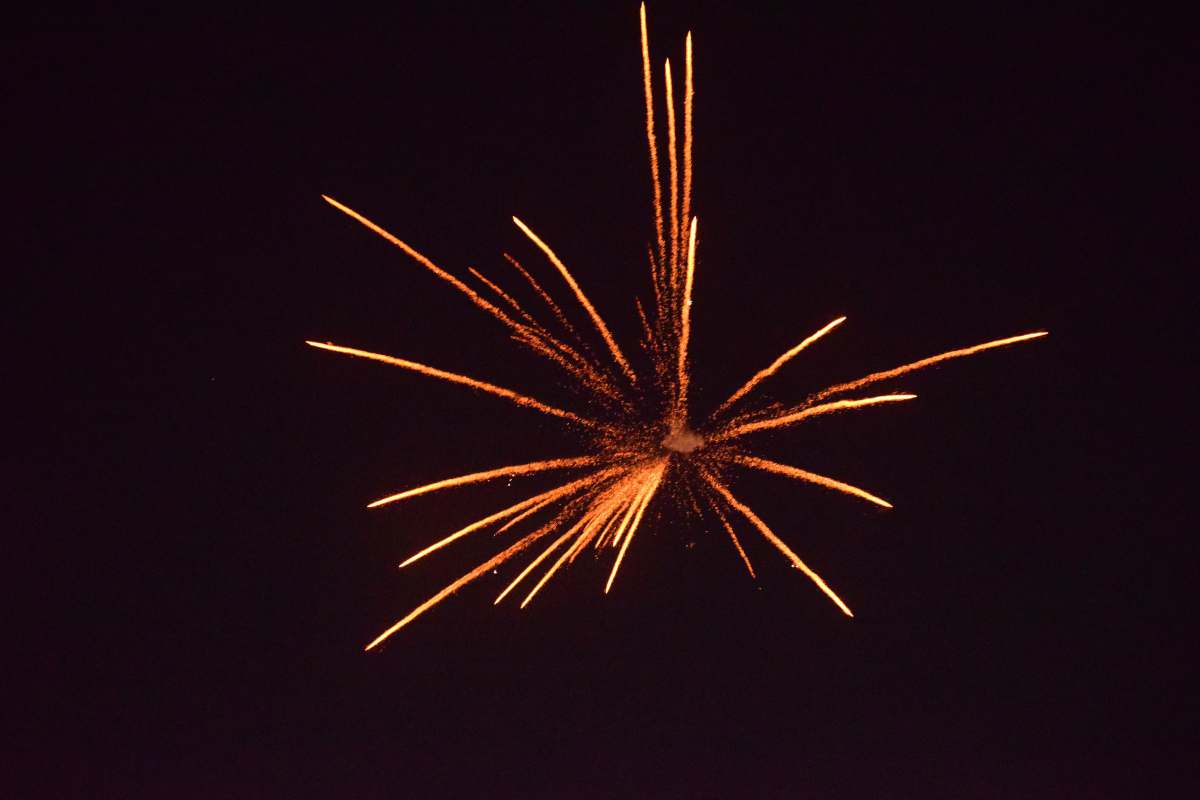  brown fireworks on sky during night time 