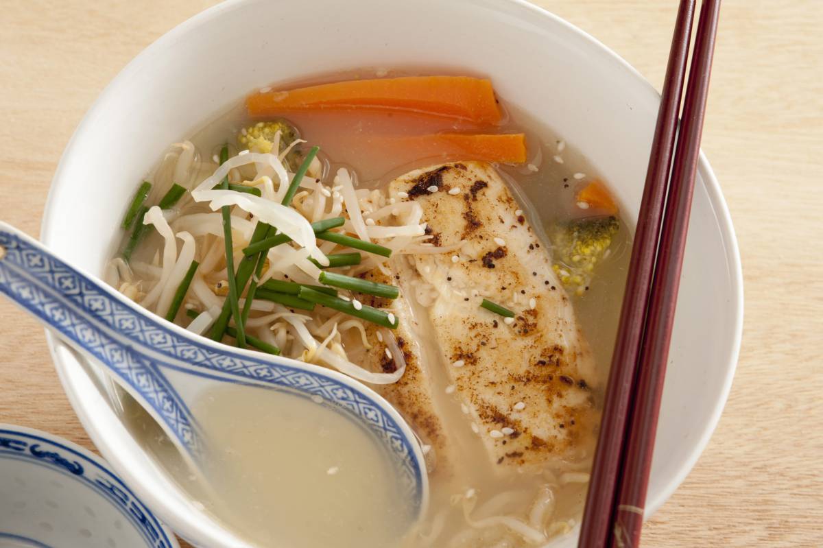 fish noodle soup - Free Stock Image