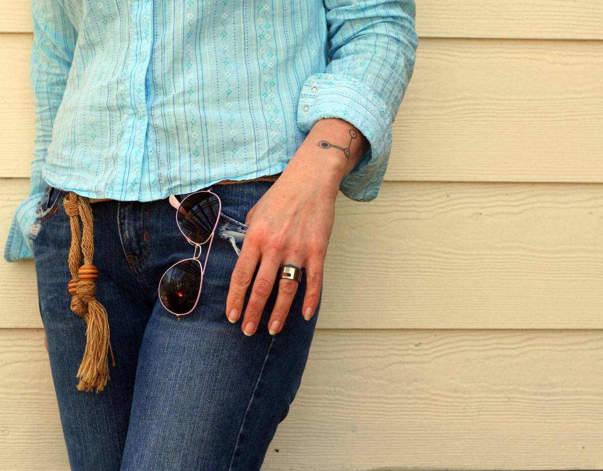 Jeans Sunglasses Fashion  - NegativeSpace