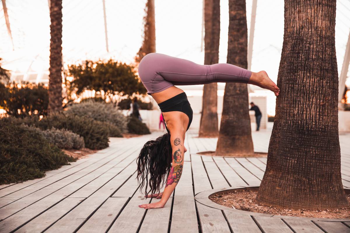 Woman Yoga Tree  - NegativeSpace