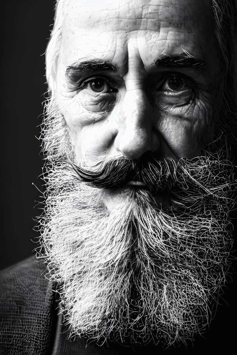 beard portrait mustache one person adult men sd