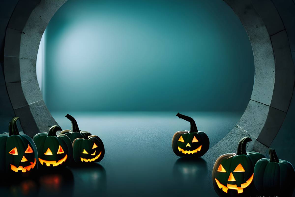dark pumpkin halloween night horror spooky backgrounds