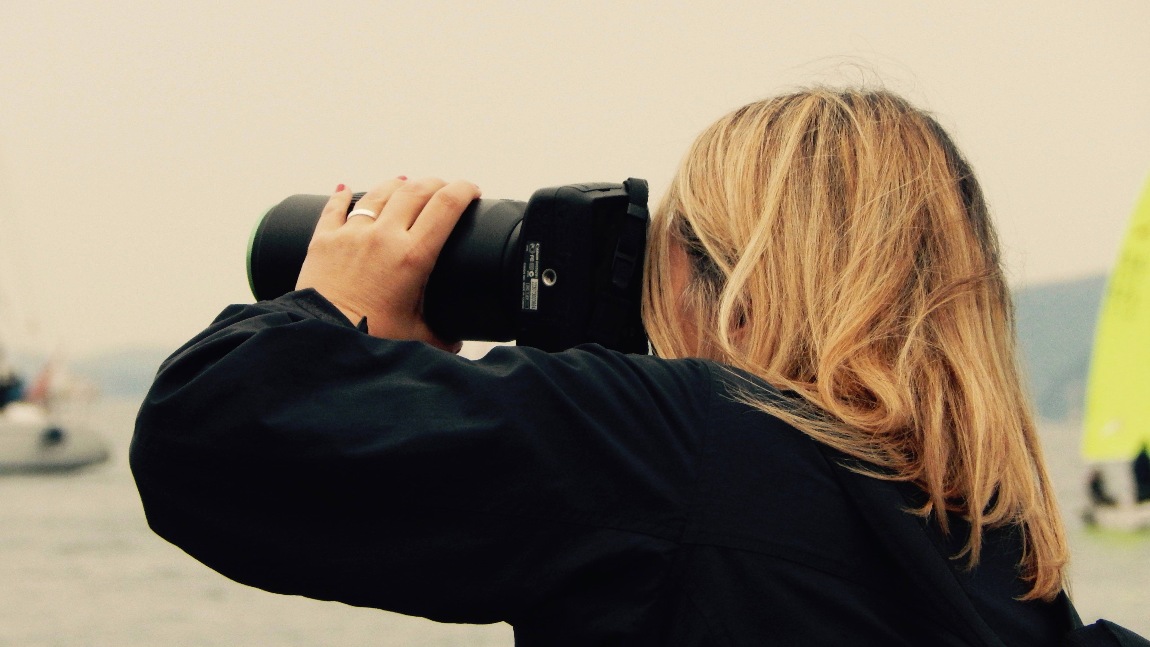 Landscape Sea Person Woman Photographer Image Free Photo