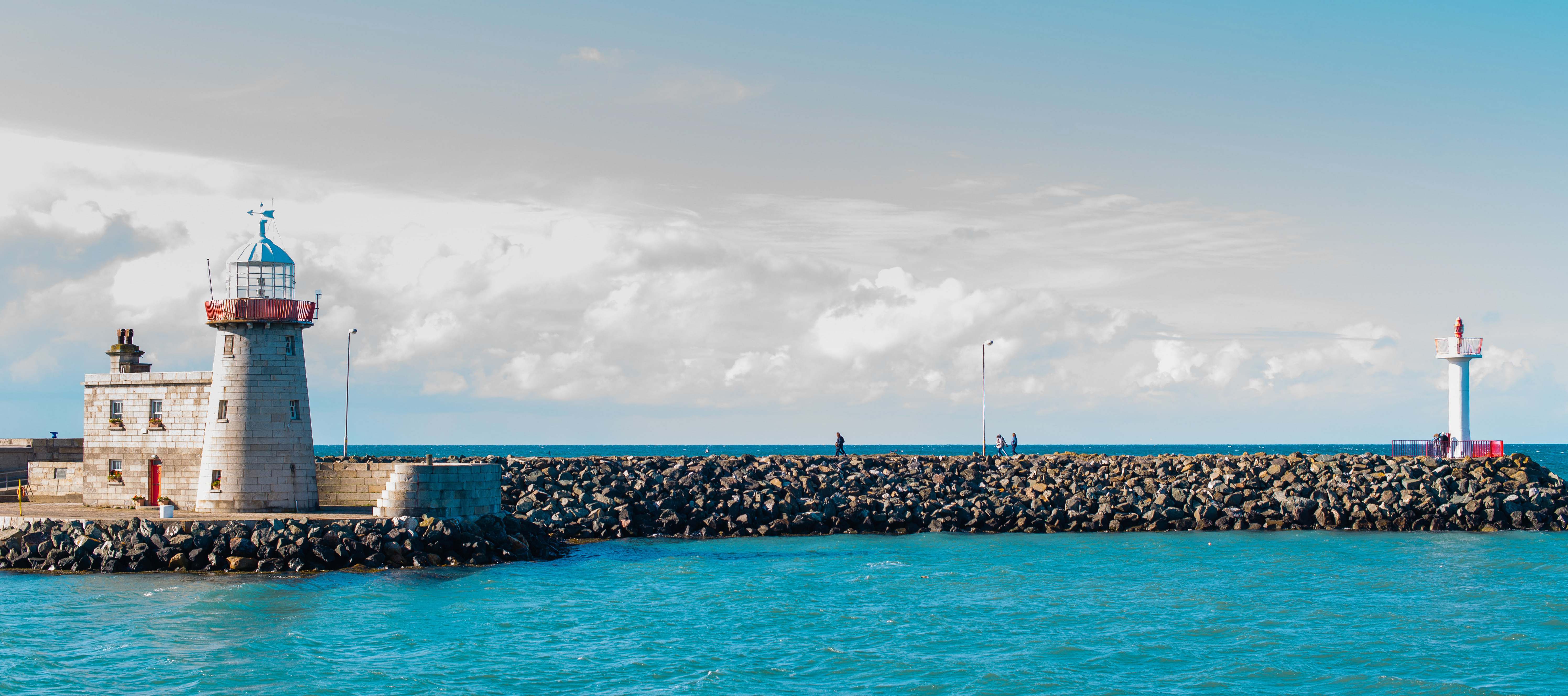 Sea White Lighthouse During Daytime Water Image Free Photo