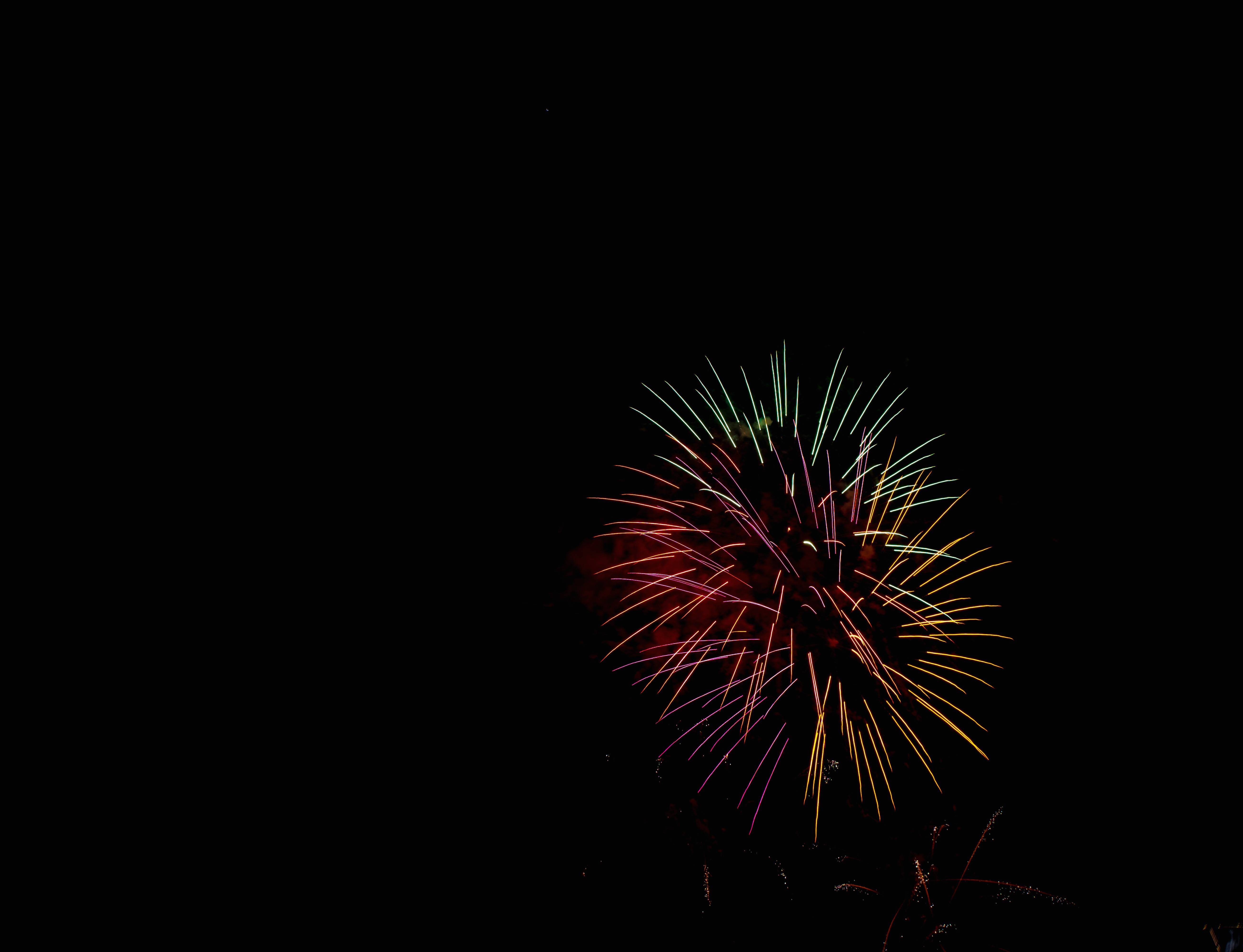 Black And White Night Pyrotechnics New Image Free Photo