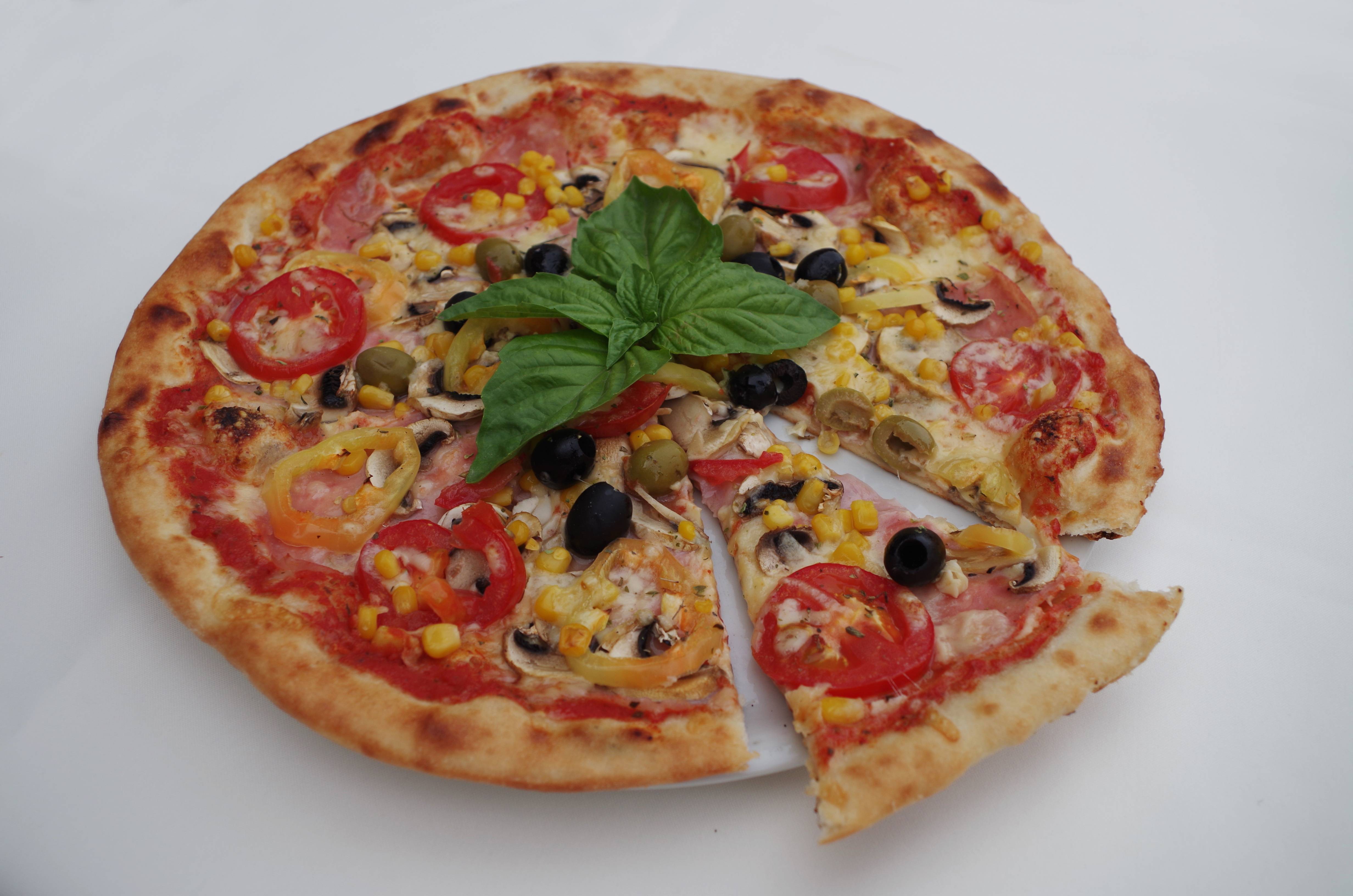 Dish Meal Cuisine Basil Pepperoni Image Free Photo