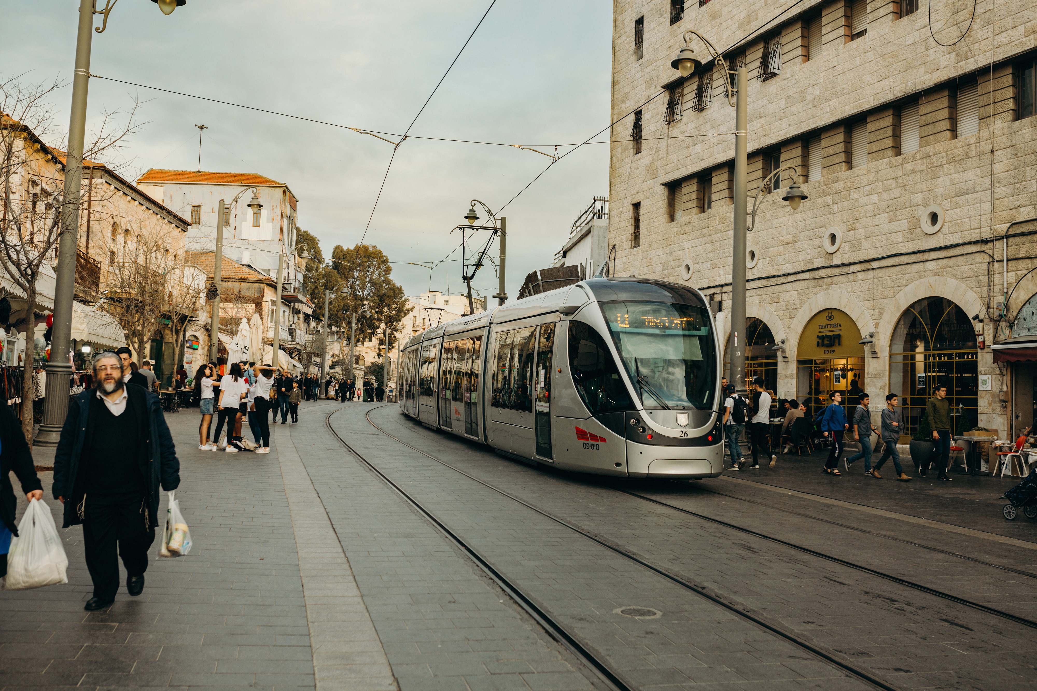 Israel Grey Cable Train Jaffa Street Image Free Photo