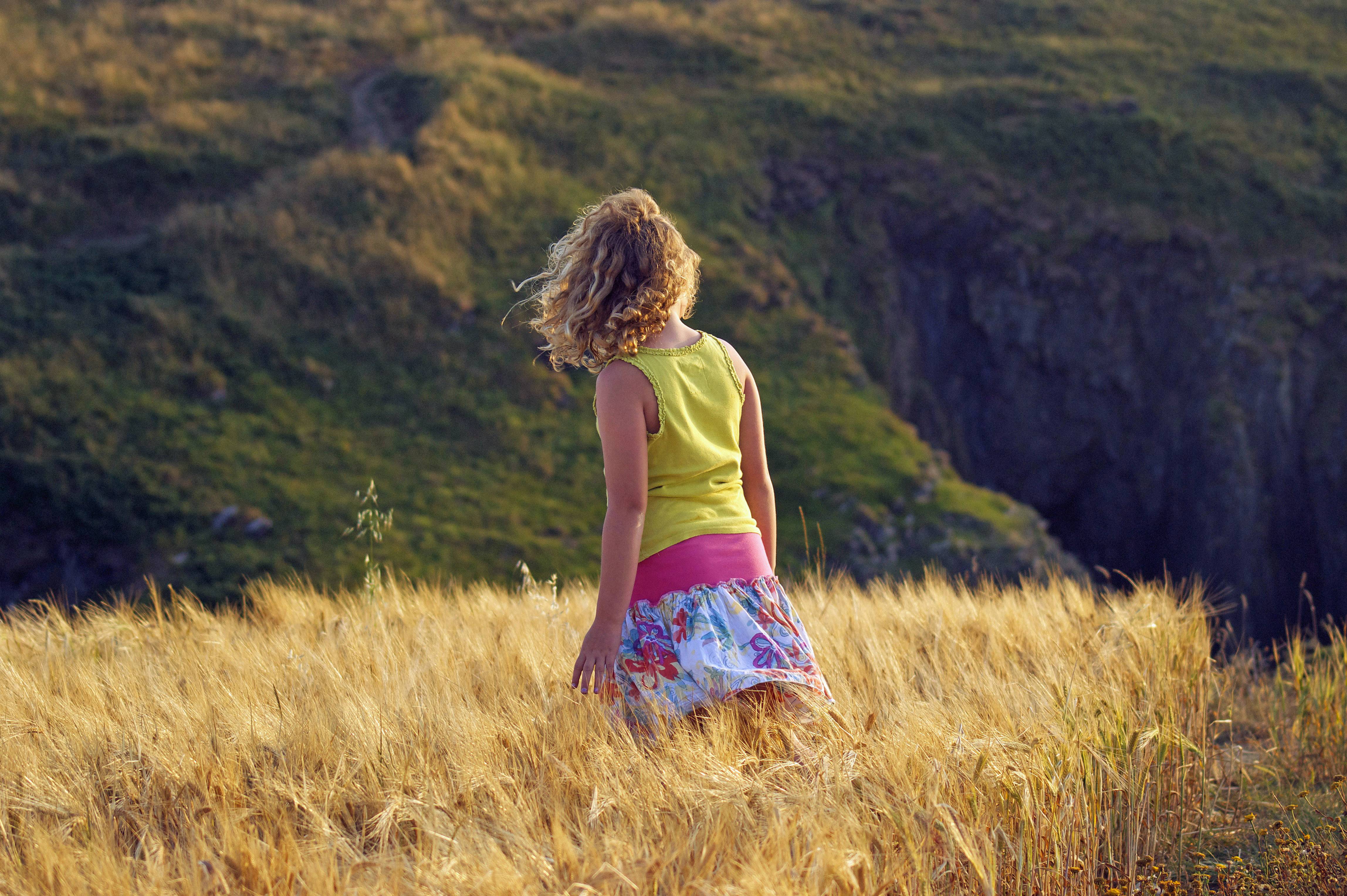 Nature Girl Sun Field Meadow Prairie Image Free Photo