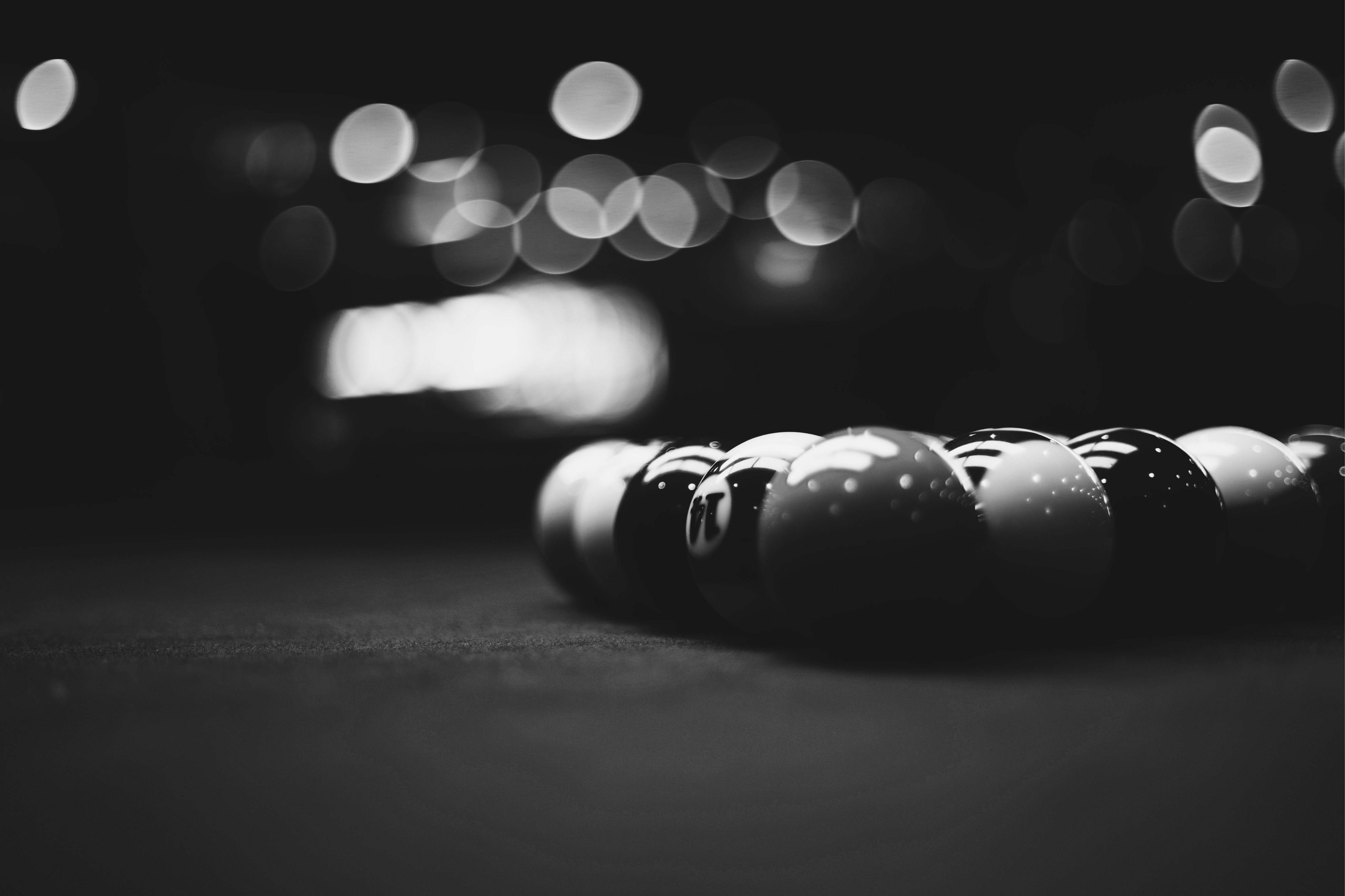 Pool Billiard Balls In Macro Shot Ball Image Free Photo
