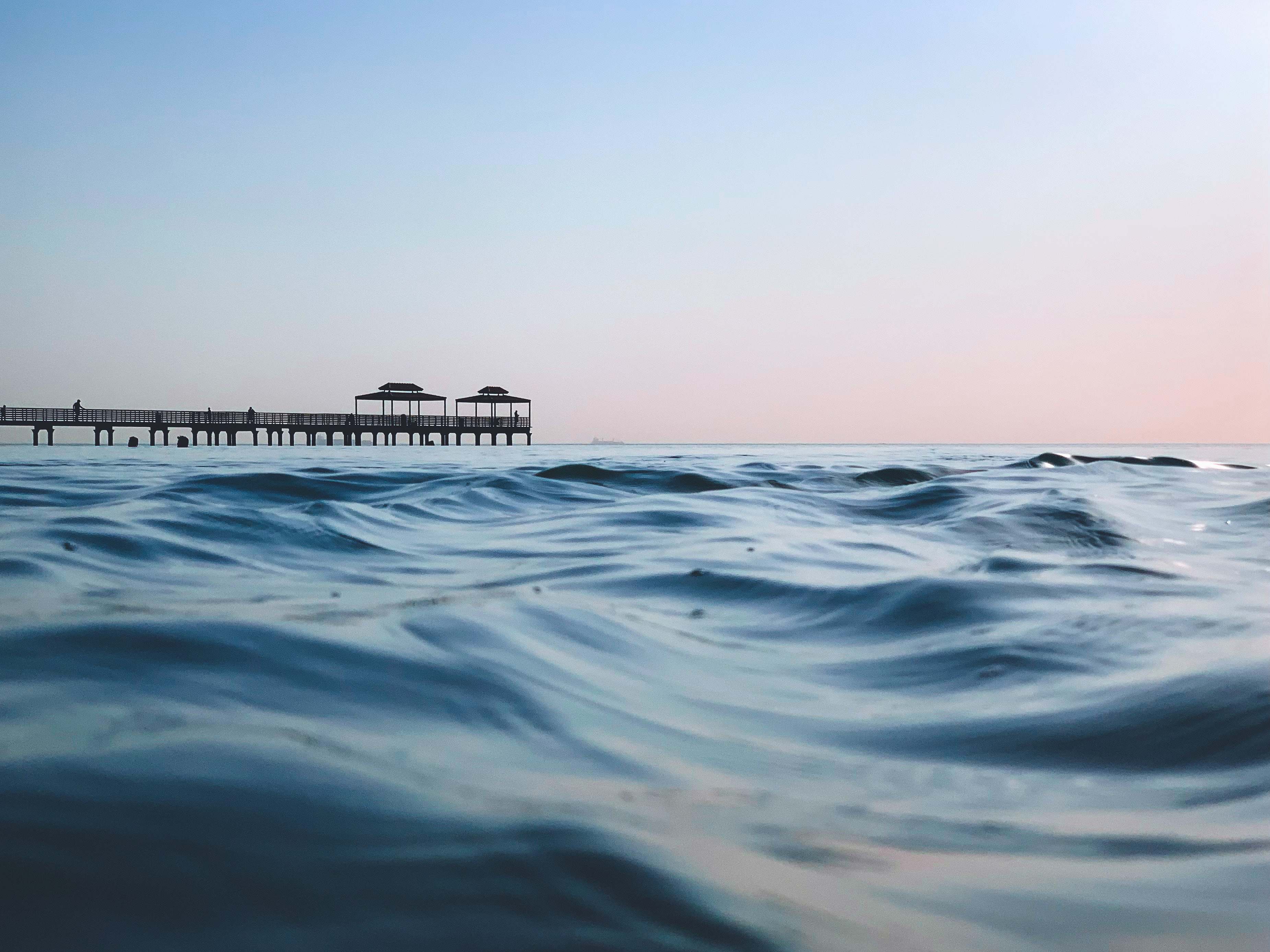 Backgrounds Body Of Water Under Blue Sky During Daytime Kuwait Image