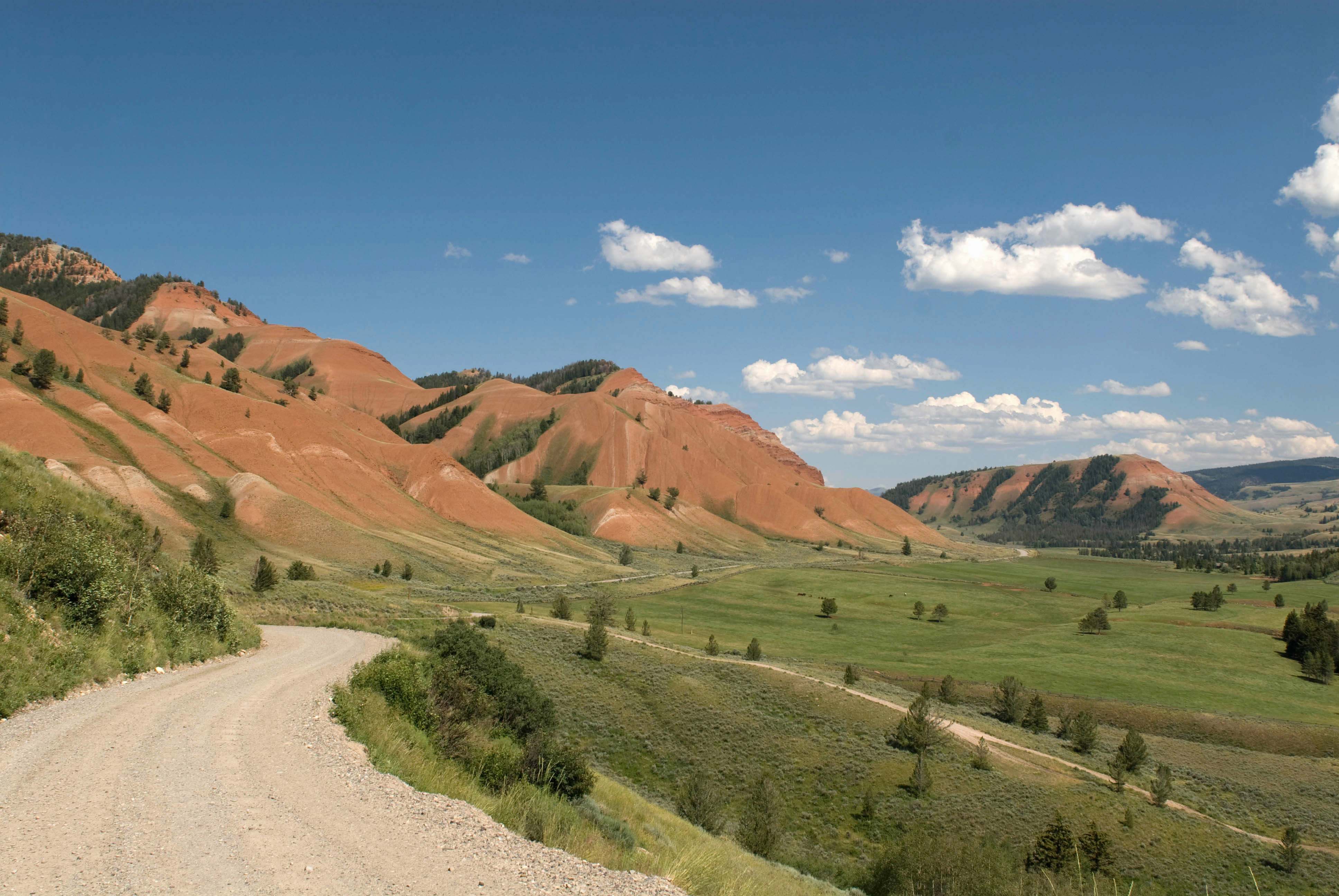 Gravel Roadway Landscape In Bridger Teton National Park Image Free Photo