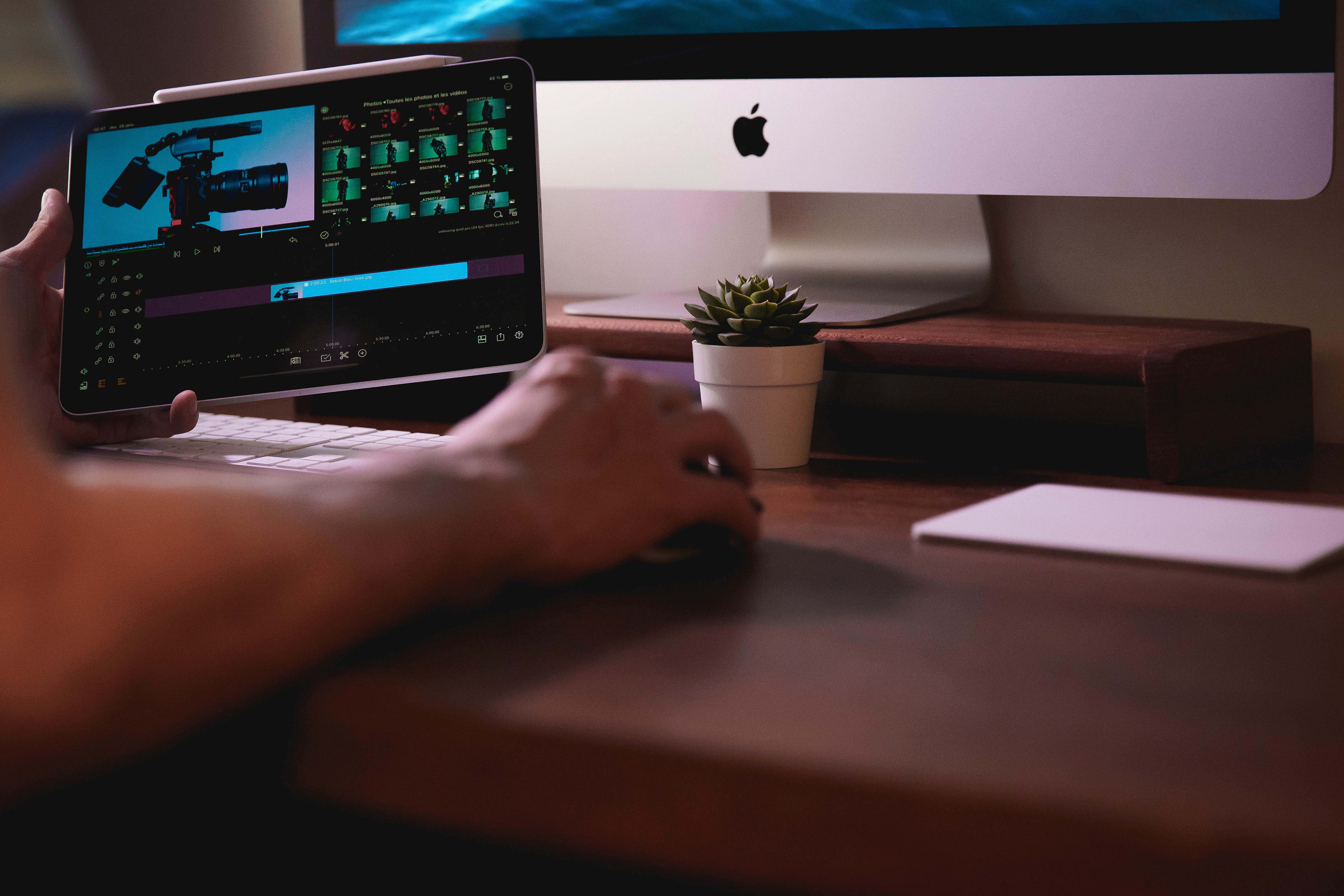 Persons Hand On Computer Screen Image Free Photo