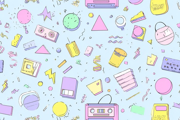 90s Memphis retro pattern