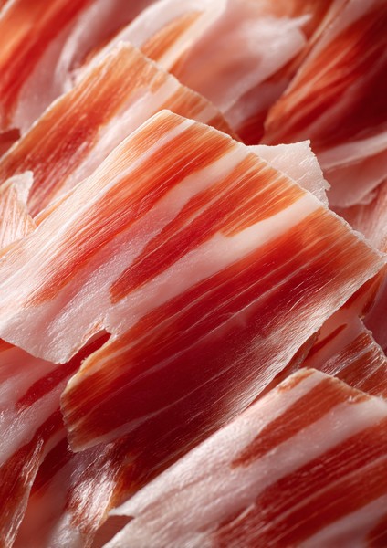raw ham close-up