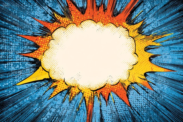 comic background burst colors