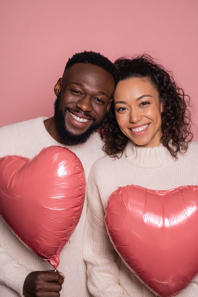 couple with heart shaped balloons valentine f21b1ac6 cfe5 4b11 9027