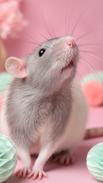 cute rat looking high detail fur soft pink back 5dab4638