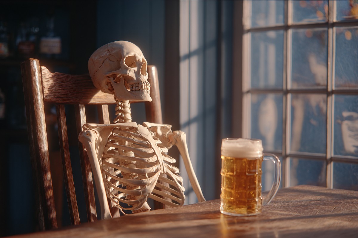 hyperrealistic skeleton sitting wooden chair 62095ec6 e24d 4e66 b10d fb2a517f1f05