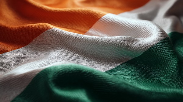 Indian flag close-up texture