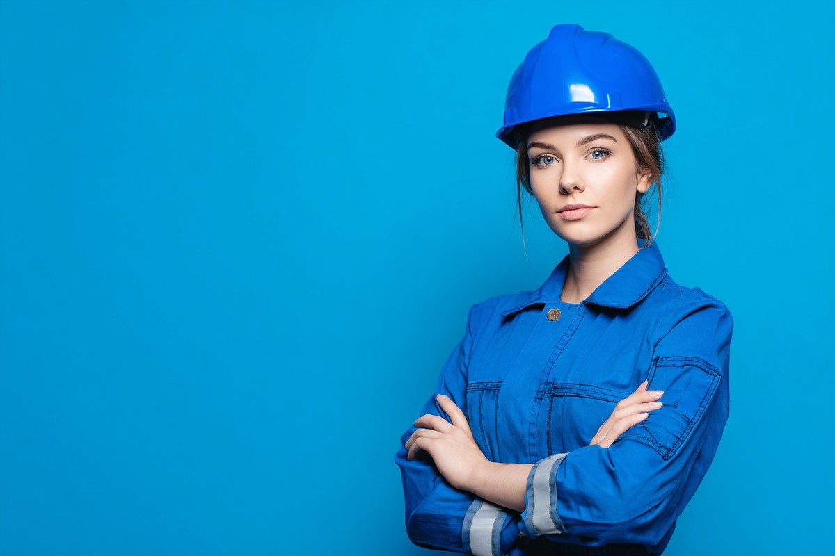 latin young woman engineer worker blue uniform 33fdfdd1 6648 4ada