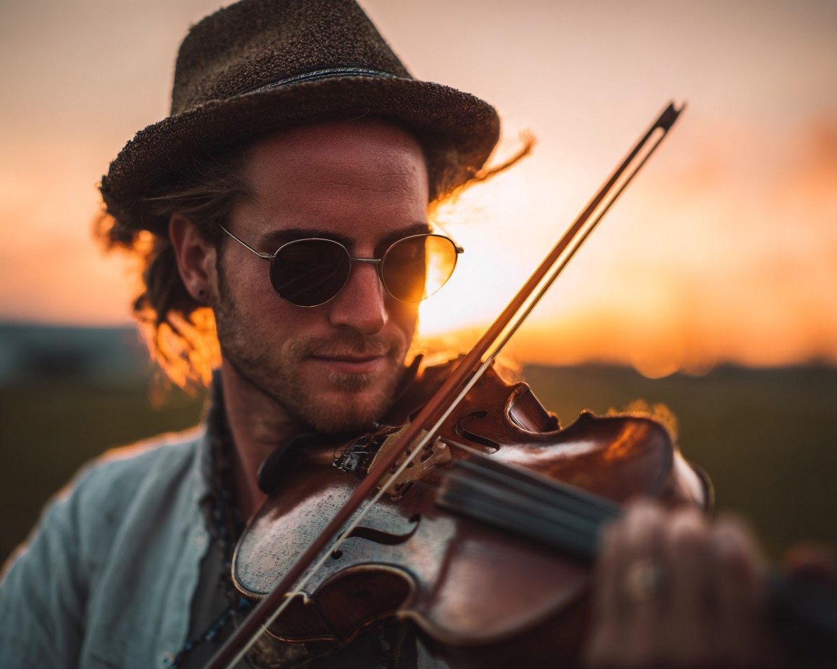 man playing the violin front open field da94b77b 7a6e 4d01