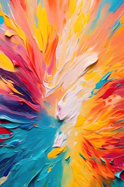 Mesmerizing abstract painting with bold brushstrokes and vibrant colors