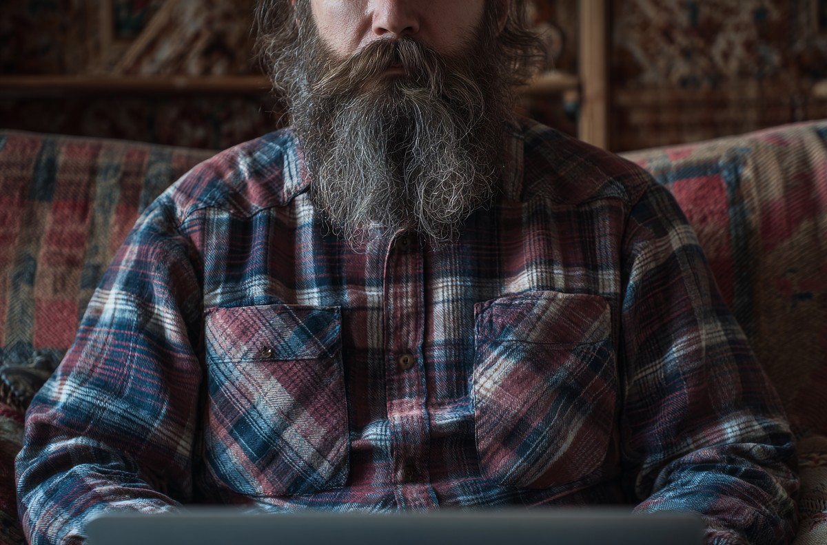 photograph bearded man wearing plaid shir e0c68f56 c6b8 452a b823