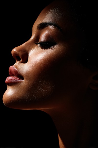 side view head and shoulders portrait