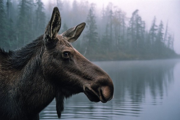 side view moose misty lake super macro close 2bd1c8c1 29f3