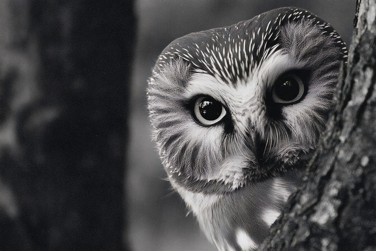 side view owl tree branch dusk super macro 73c89ca2 cab2