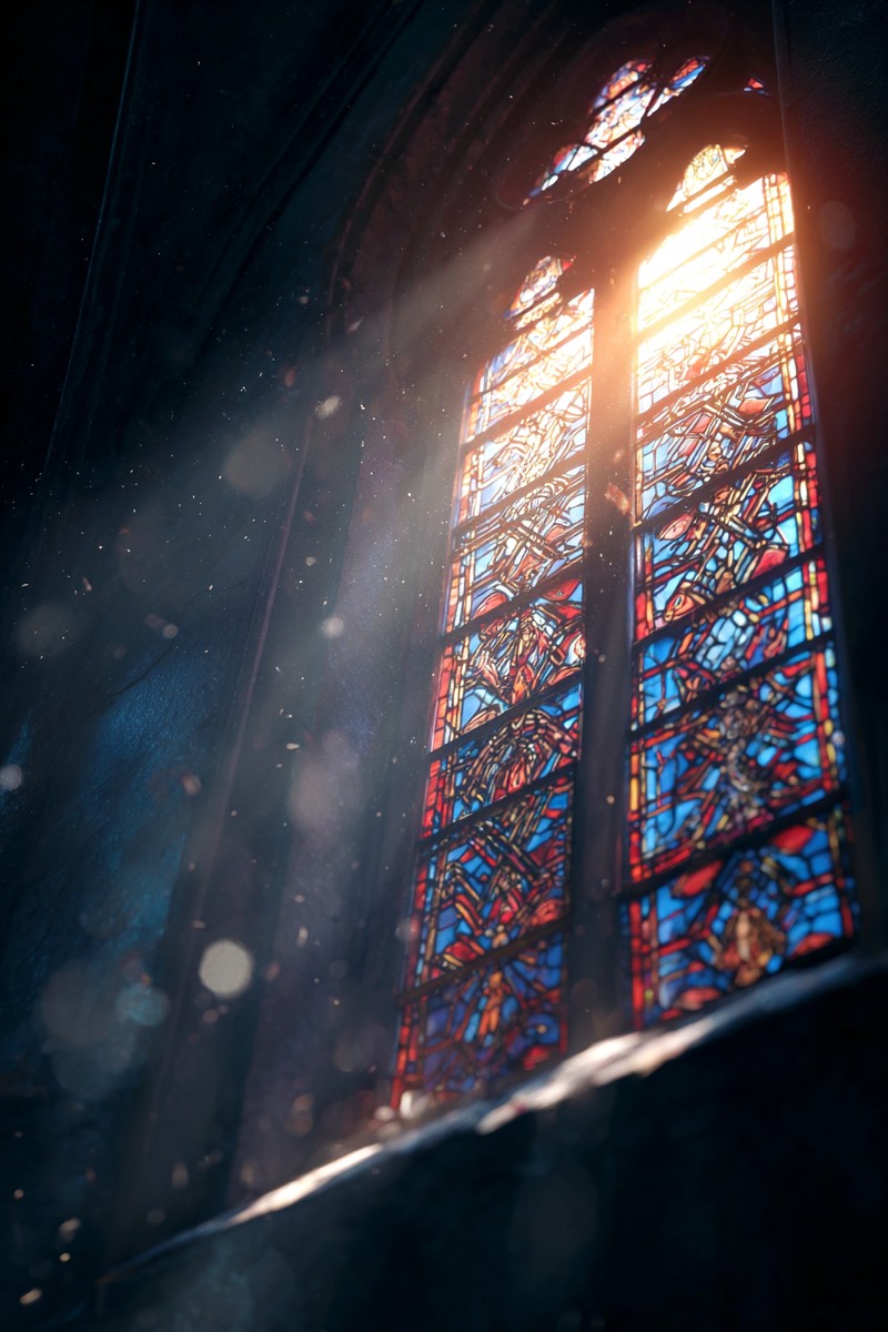 stained glass window medieval church deep blu e814a896 a3c7 4ffc