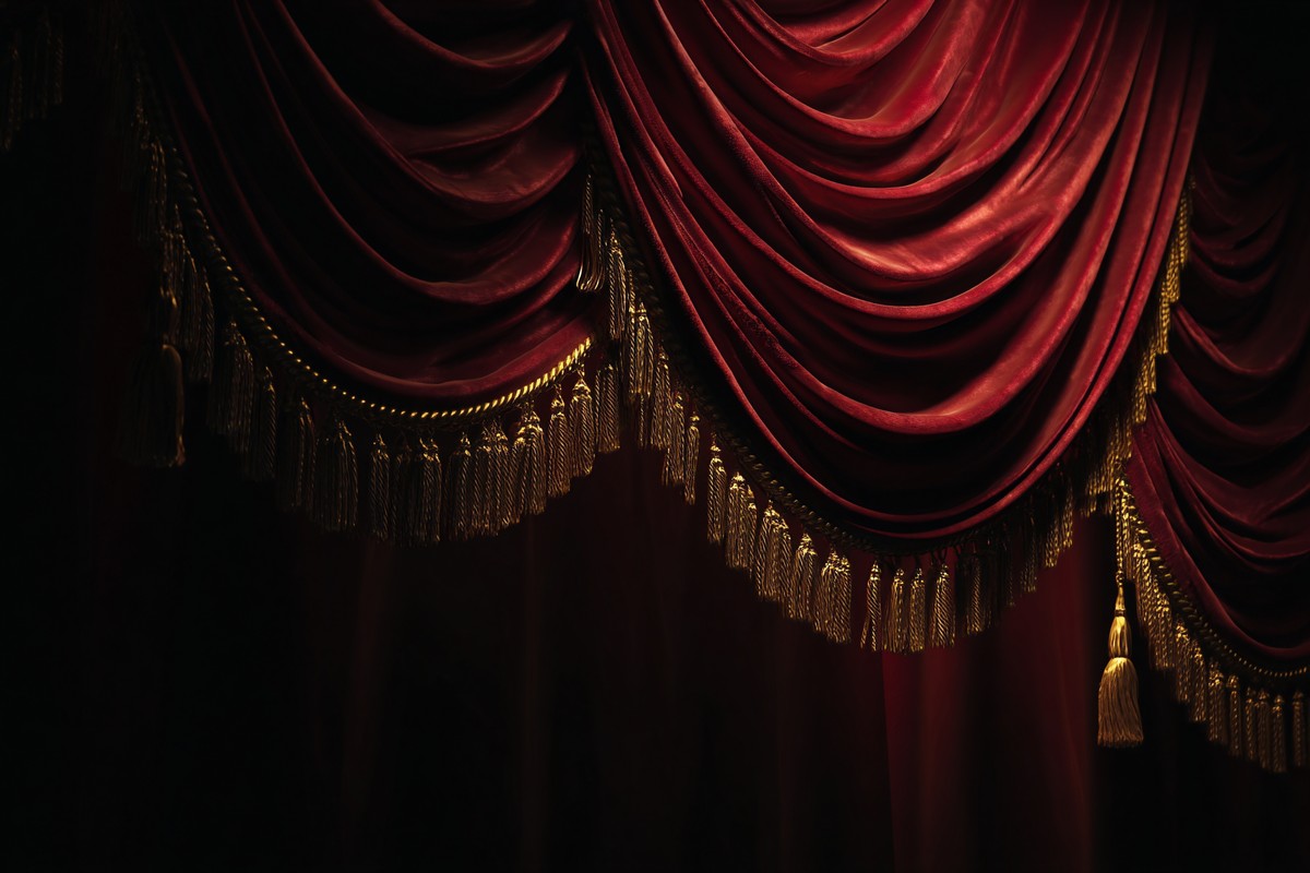 theater curtain luxurious deep red velvet with gol 6cd39673 3ae0