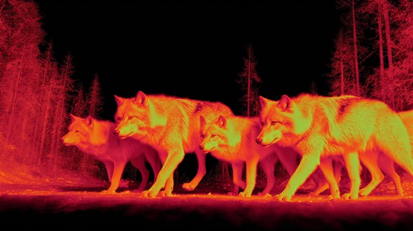 thermal imager wildlife background pack wolves 841837f3 3fcc 465b a892