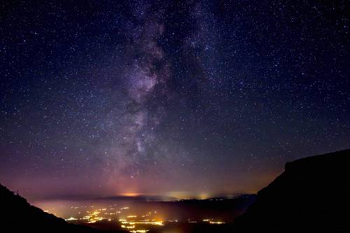   night  sky  stars  town  nature  atmosphere 