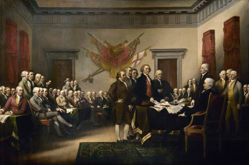 Committee of Five presenting the Declaration of 