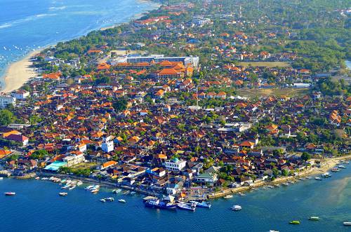 indonesia aerial view of city buildings near body of water during daytime nusa dua beach