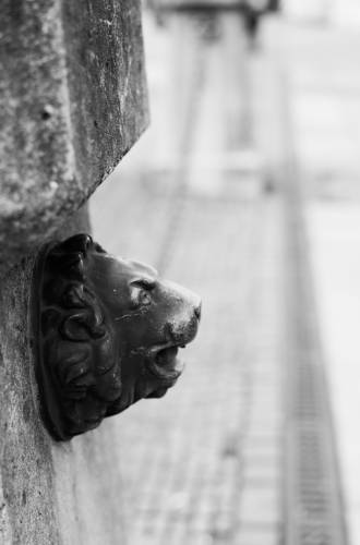   snow  winter  black and white  city  statue 